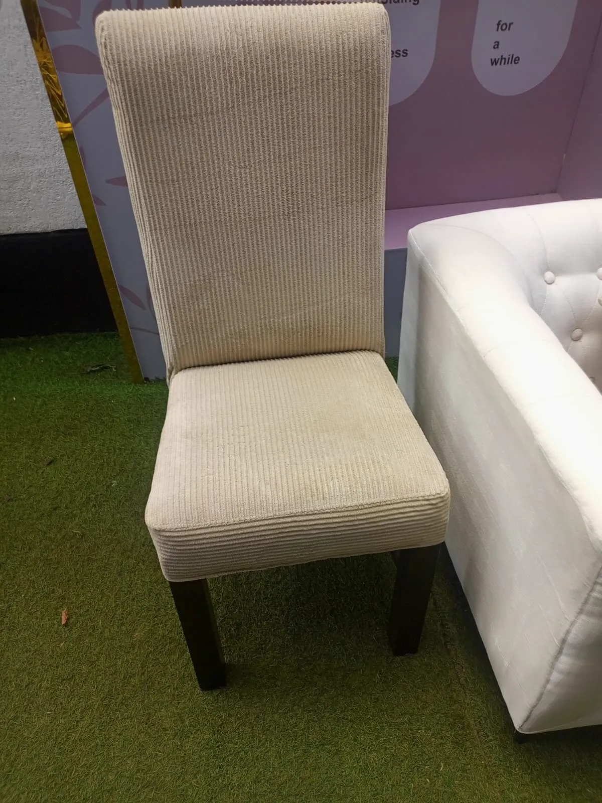 Fabric upholstered dining chair
